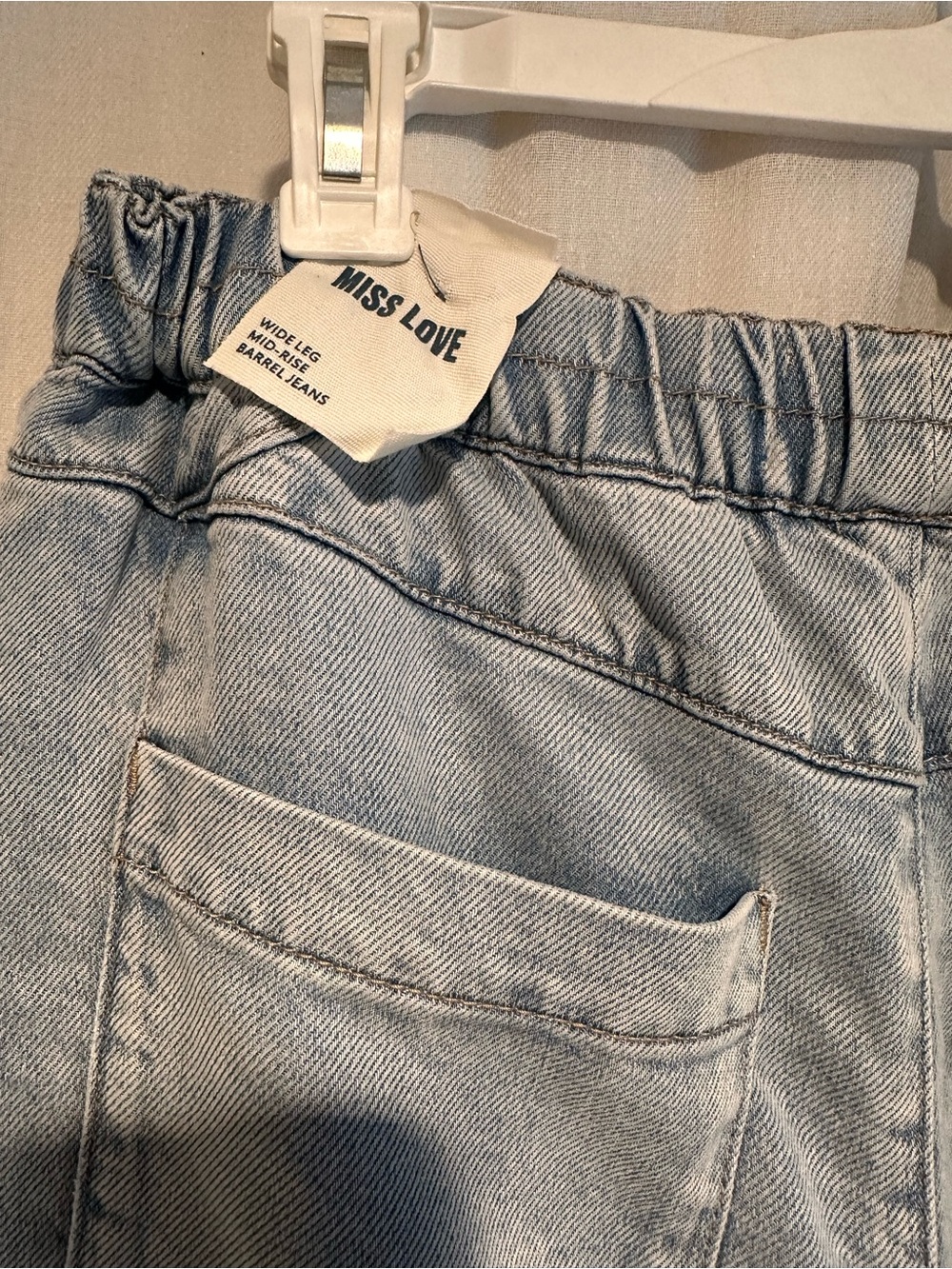 Miss Love Super Soft Tencel Barrel Denim Look Pants M - Picture 6 of 8